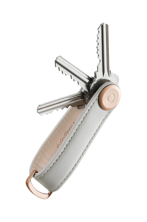 Θήκη για κλειδιά Orbitkey Leather Stone 8,5 cm λευκό LTHO.2.STGYRG