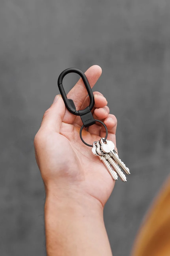 Μπρελόκ Orbitkey Clip Mini 9,5 cm μαύρο PCM1.BLK.100