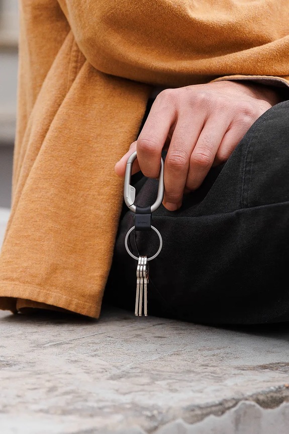 Μπρελόκ Orbitkey Clip Mini 9,5 cm γκρί PCM1.SLV.100