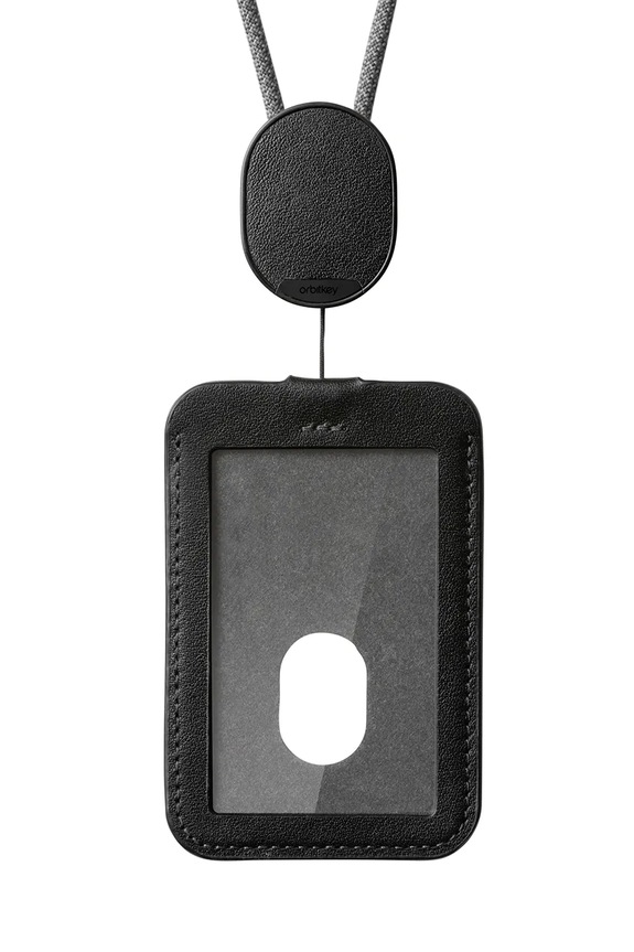 Θήκη κάρτας ταυτότητας με κορδόνι Orbitkey Card Holder 56 cm μαύρο WCLA.BLK.202