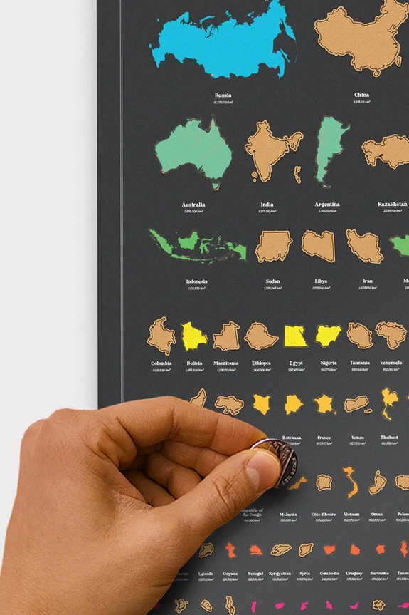 Decor Plagát stieraci žreb Luckies of London Wanderlist 42 x 59,4 cm LK.LUKSCRWL viacfarebná