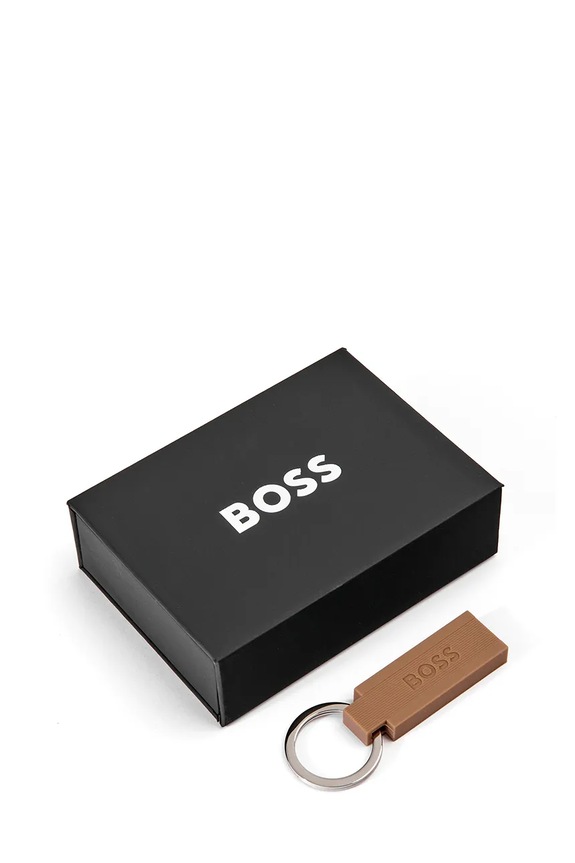 Μπρελόκ BOSS Edge Iconic Camel καφέ HAK421X