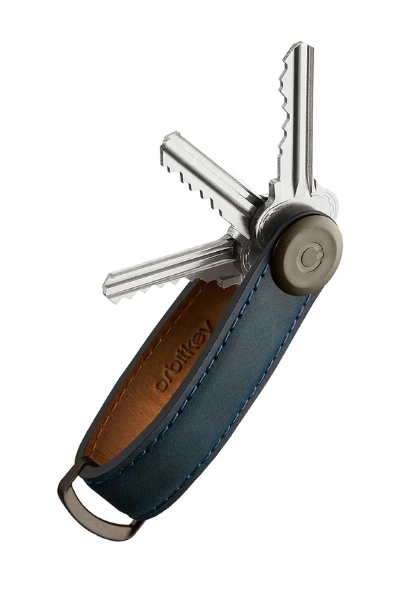 Orbitkey etui na klucze skórzane niebieski CHLO.2.MBMBGM