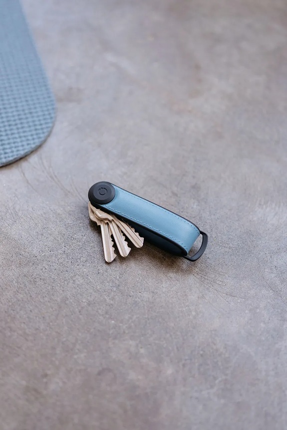 Чохол для ключів Orbitkey Hybrid Leather 8,5 cm блакитний KHL3.LBL.111