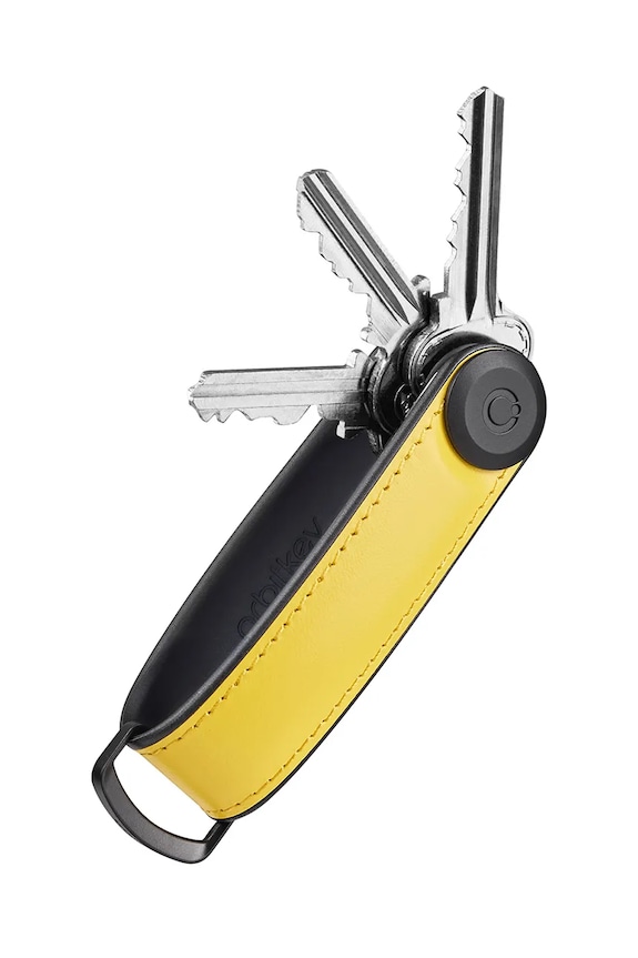 Kľúčenka Orbitkey Hybrid Leather 8,5 cm žltá KHL3.SYW.111