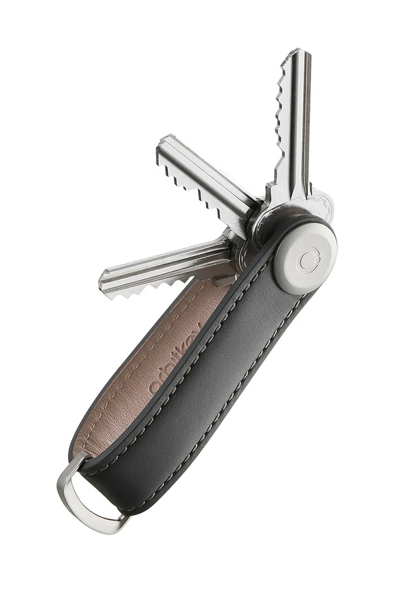 Orbitkey etui na klucze Leather 8,5 cm szary LTHO.2.CCGY