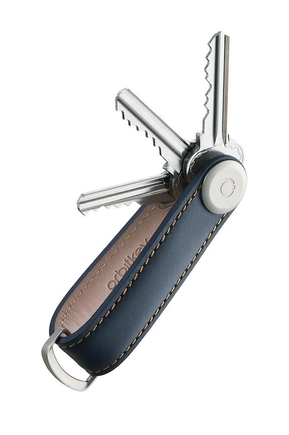Чохол для ключів Orbitkey Leather 8,5 cm блакитний LTHO.2.NVTN