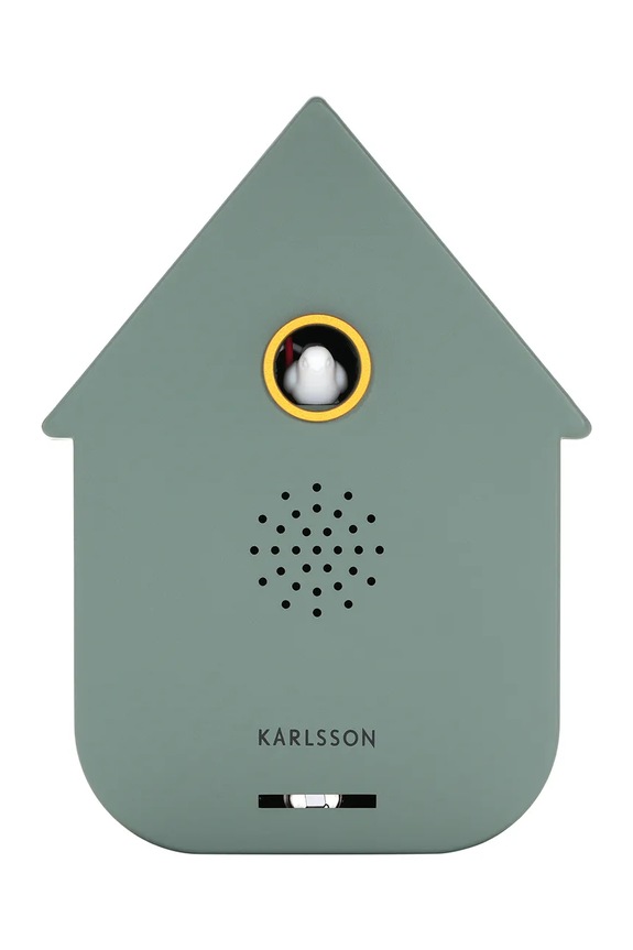 Zidni sat s kukavicama Karlsson Modern Cuckoo 11,5 x 7,5 cm tirkizna KA6095GR