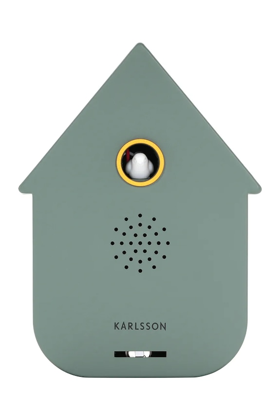 Zidni sat s kukavicama Karlsson Modern Cuckoo 11,5 x 7,5 cm tirkizna KA6095GR