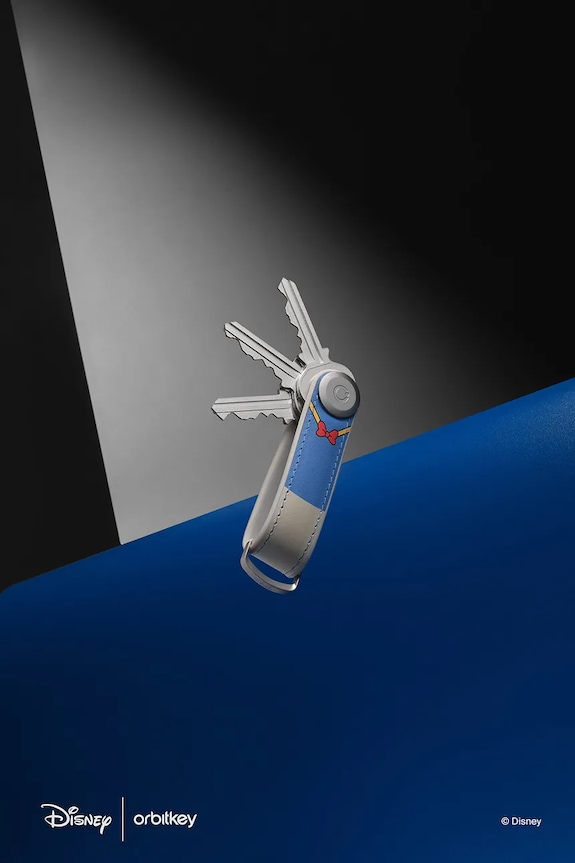 Orbitkey organizer na klucze ze skóry naturalnej Donald Duck 8,6 x 2,2 x 2 cm GHL3.DDK.509 multicolor