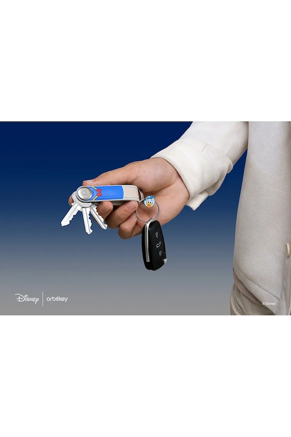 Orbitkey organizer na klucze ze skóry naturalnej Donald Duck 8,6 x 2,2 x 2 cm GHL3.DDK.509