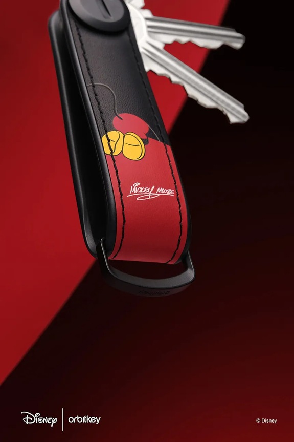 Orbitkey organizer na klucze ze skóry naturalnej Mickey Mouse 8,6 x 2,2 x 2 cm GHL3.MKM.509