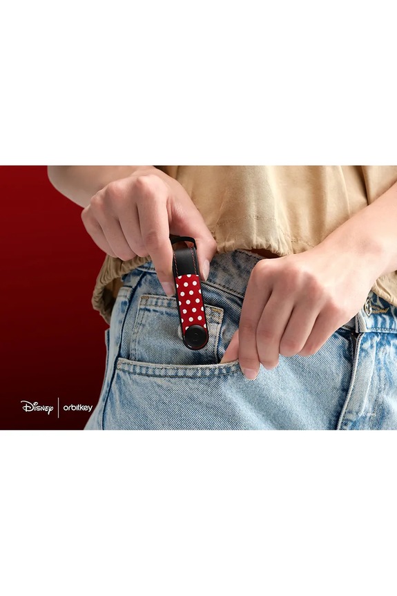 Kožená kľúčenka Orbitkey Hybrid x Disney™ 8,6 x 2,2 cm KHL3.MNM.509