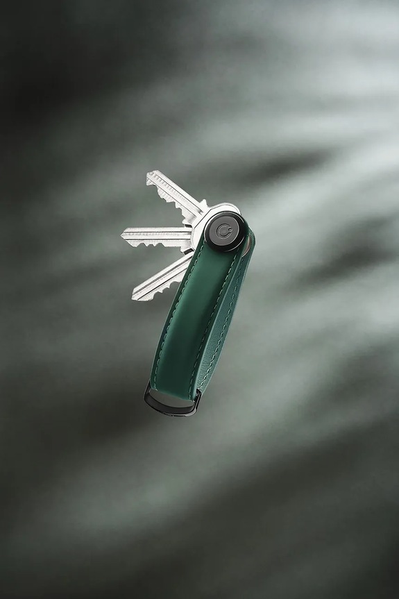Kožená kľúčenka Orbitkey Matte Leather 8,6 x 2,2 cm tyrkysová KML2.FRT.101