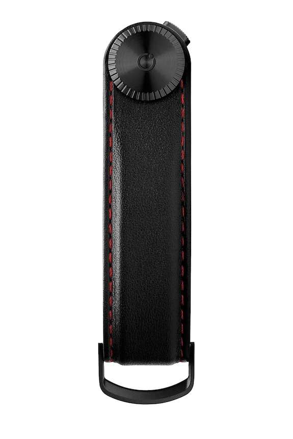 Kožená kľúčenka Orbitkey Pro Leather 9,3 x 3,5 cm KPR1.OBR.101 čierna AA00
