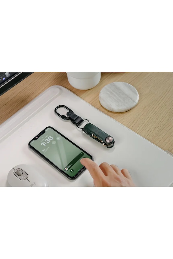 Orbitkey organizér na kľúče z prírodnej kože KPR1.EGN.101 zelená