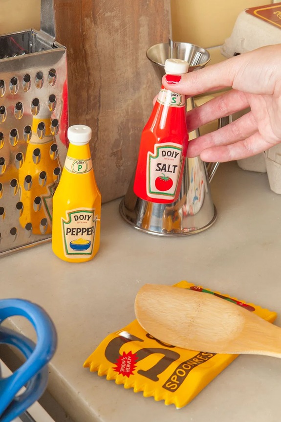 Solnica in popernica DOIY orner shop, Ketchup Mustard pisana DYSPECSKM