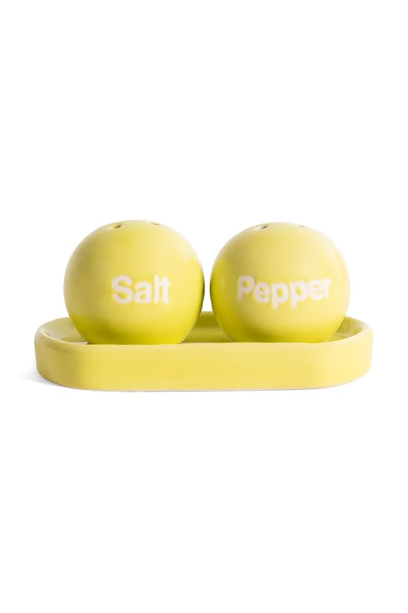Сільничка і перечниця з підставкою Helio Ferretti Lime Ping Pong жовтий 122748