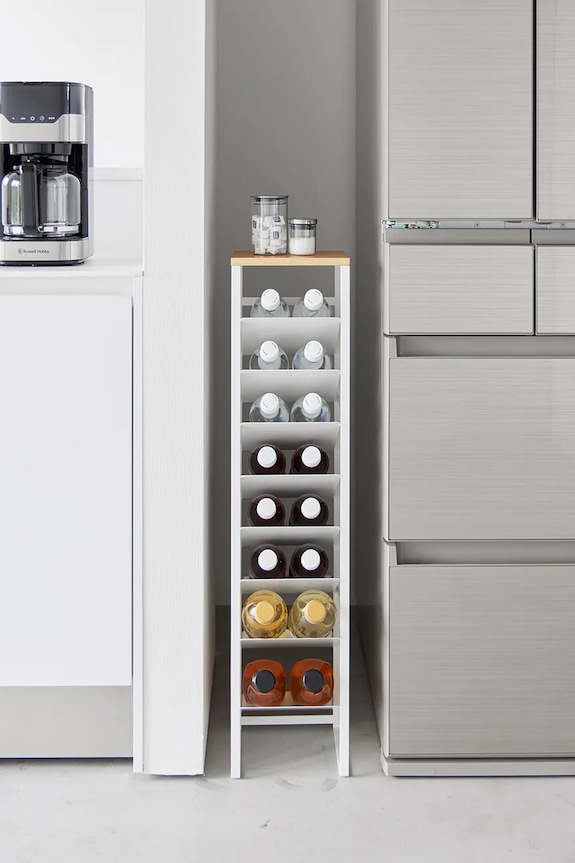 Yamazaki suport pentru sticle cu capac Tower 8 1491 alb