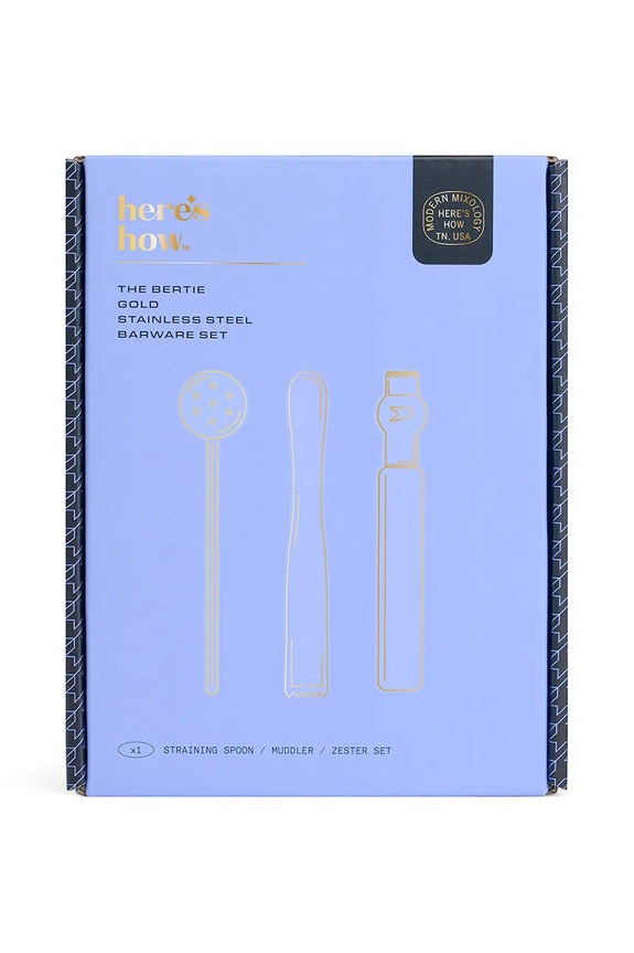 Σετ μπάρμαν Here's How The Bertie 20 cm HHC134UK κίτρινο