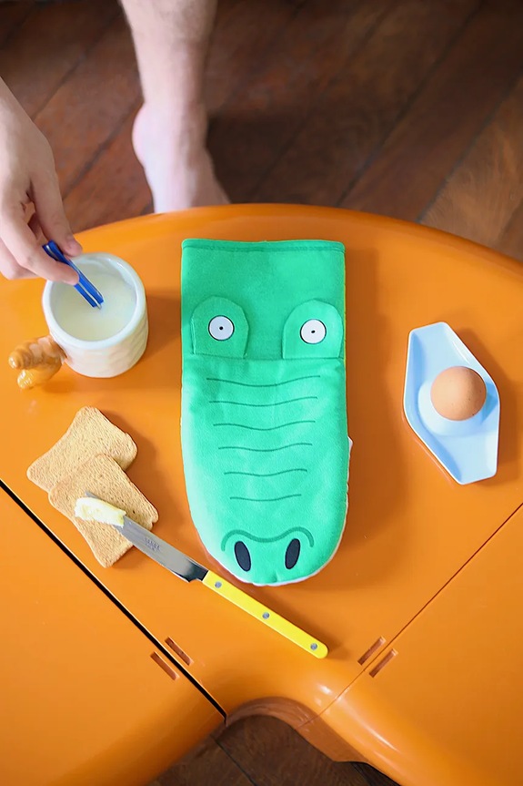 Konyha és bár Fluid Market konyhai kesztyű Crocodile AAMITTCROCO zöld