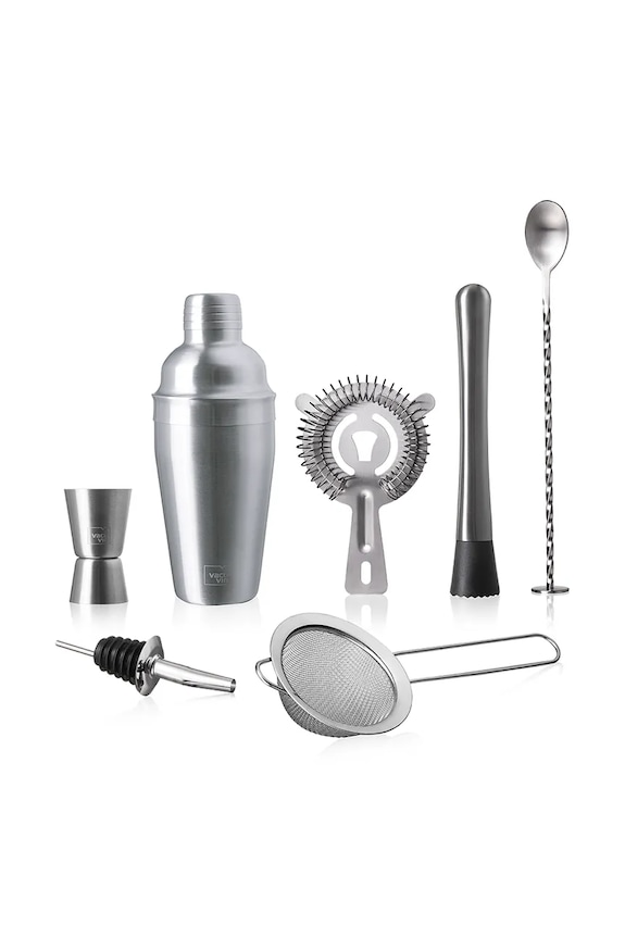 Vacu Vin set da bar Cocktail Set Plus pacco da 7 grigio 7889361.
