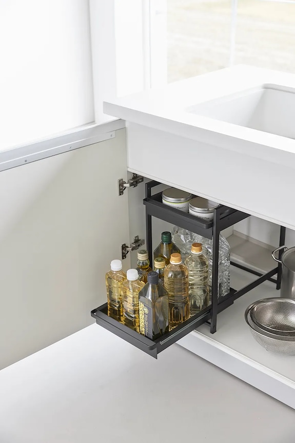 Organizator za kuhinjske ormariće Yamazaki 1461 crna AA00