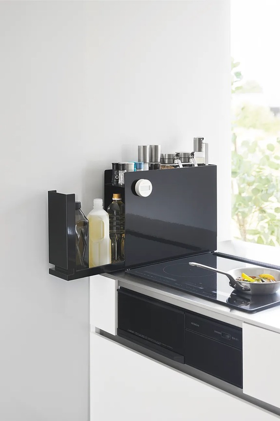 Organizér na korenie Yamazaki Tower 12,5 x 50-93 x 36,7 cm 6004. čierna AA00