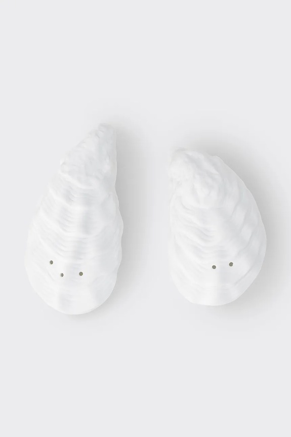 Raeder solniță și piperniță Oysters 9,5 x 4,5 cm alb C17563