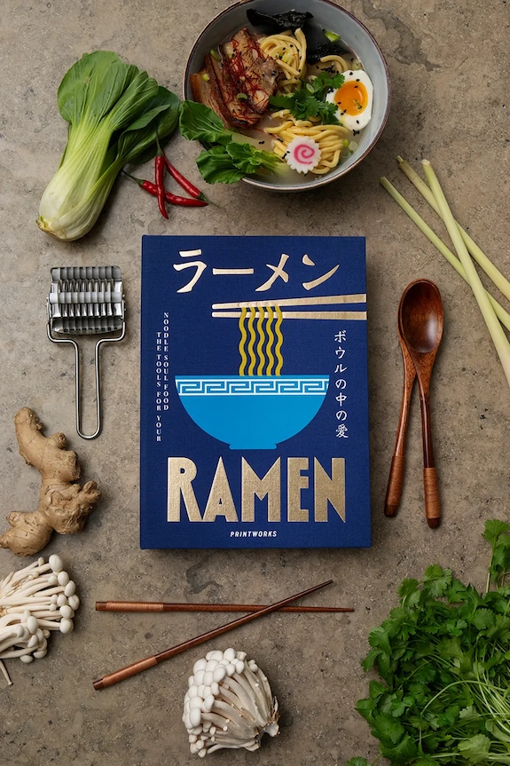 Σετ αξεσουάρ για ράμεν Printworks Ramen Tools 28 x 20 cm PW00750 σκούρο μπλε