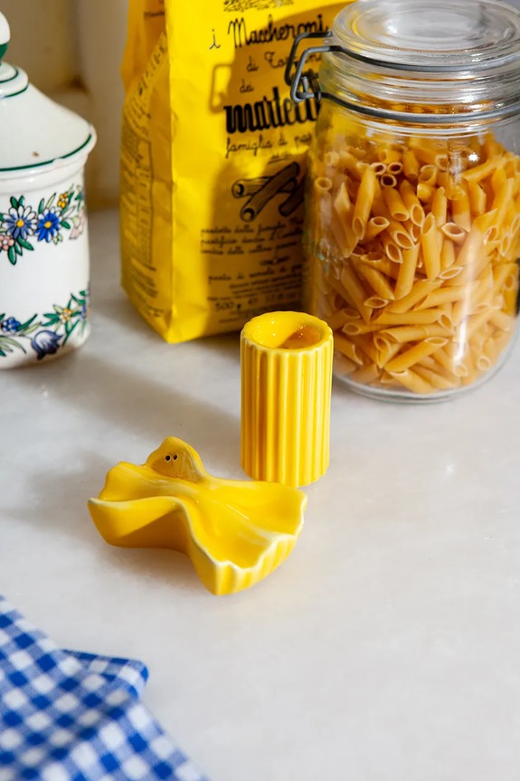 DOIY solniță și piperniță din ceramică DYSPEDVFR galben AA00