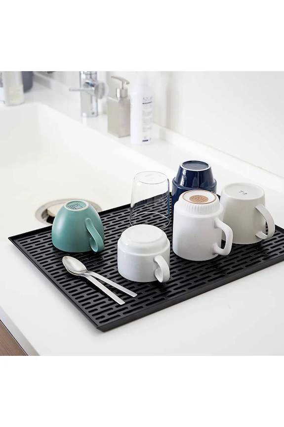 Bucătărie și bar Yamazaki covoraș de scurgere din plastic 42,5 x 30,7 x 1,5 cm 3329 negru