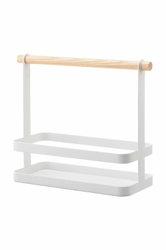 Yamazaki organizer kuchenny ze stali nierdzewnej 24 x 10 x 20 cm biały 2420