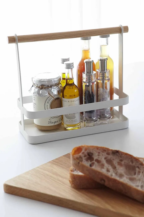 Kuchnia i bar Yamazaki organizer kuchenny ze stali nierdzewnej 24 x 10 x 20 cm 2420 biały