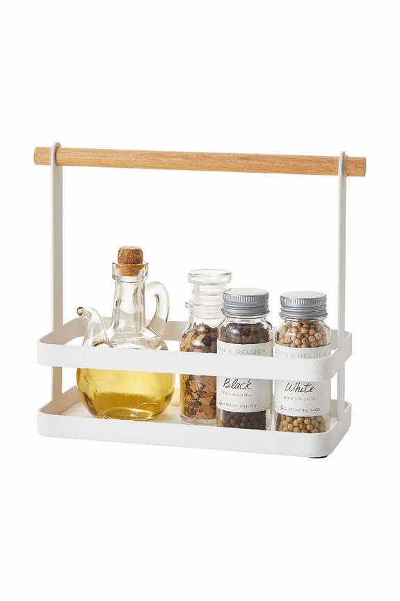 Yamazaki organizer kuchenny ze stali nierdzewnej 24 x 10 x 20 cm 2420 biały AA00