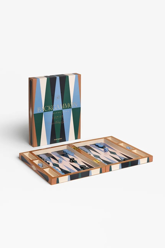 Επιτραπέζιο παιχνίδι Printworks Backgammon 24 × 31 × 5 cm πολύχρωμο PW00722