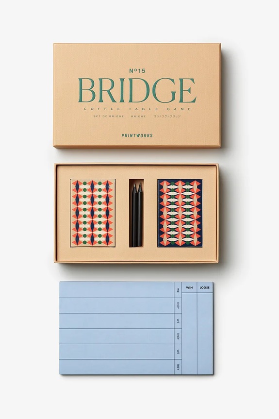 Lifestyle Επιτραπέζιο παιχνίδι Printworks Bridge S 23 × 14 × 4 cm PW00719 μπεζ