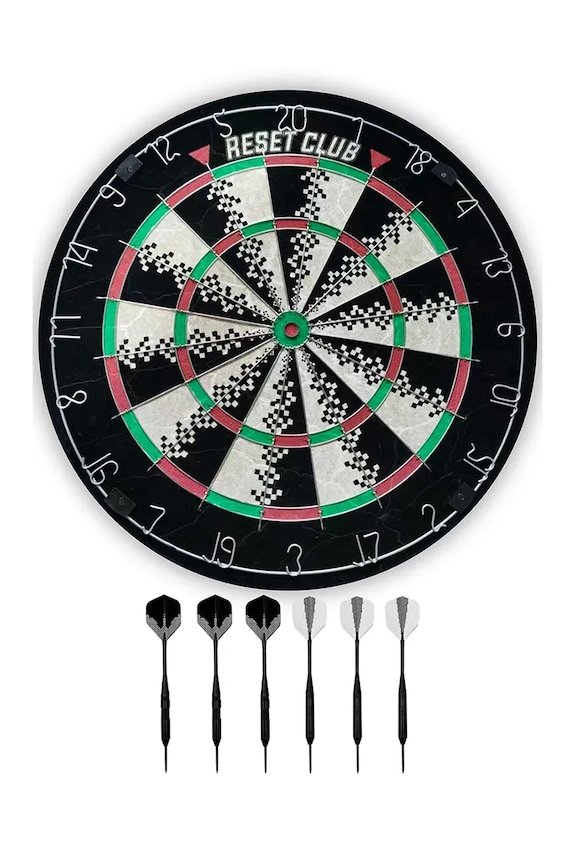 Комплект табло и стрелички за дартс Reset Club Dartboard + 6 darts 45 cm многоцветен 3770030553025