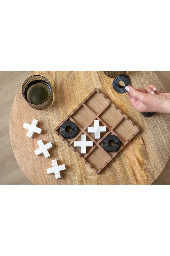 Decor Spoločenská hra - piškvorky Present Time Tic Tac Toe 18,5 cm PT4356BK viacfarebná