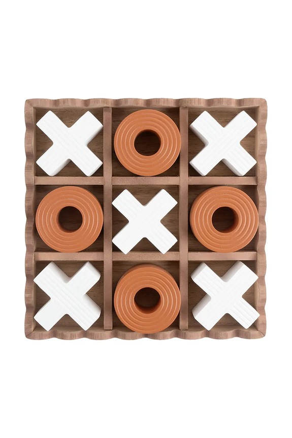 Spoločenská hra - piškvorky Present Time Tic Tac Toe 18,5 cm PT4356OR viacfarebná AA00