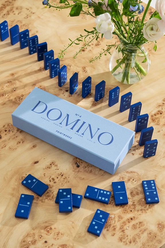 Lifestyle Printworks domino Classic 23,5 x 9 x 4,5 cm PW00686 blu