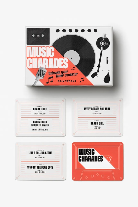Printworks carte da gioco Music Charades 15 x 10 x 5 cm PW00716 multicolore AA00