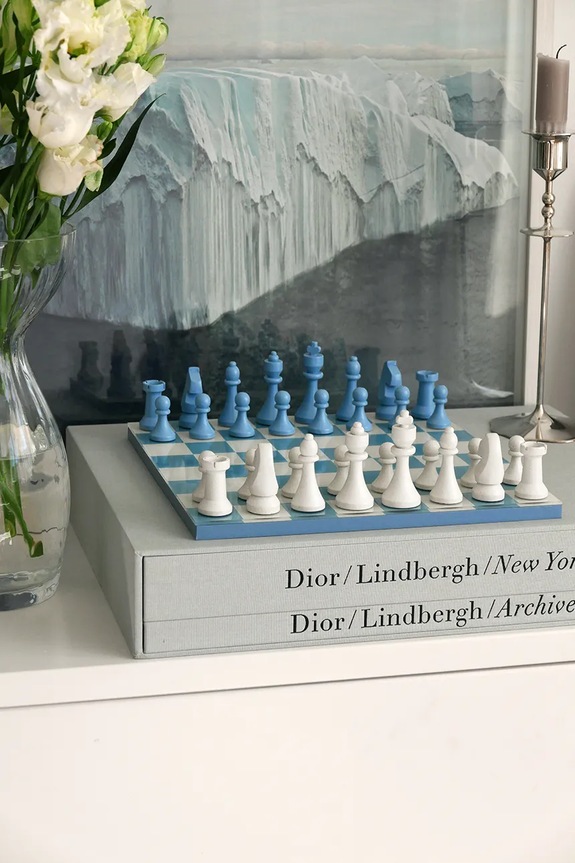 Šah Printworks Classic Chess 24 x 24 cm modra PW00755