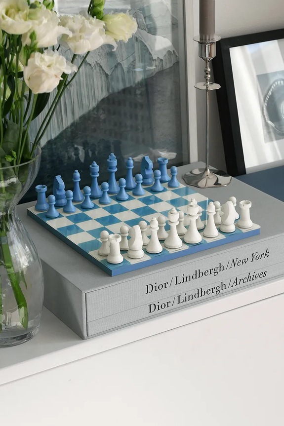 Šah Printworks Classic Chess 24 x 24 cm PW00755 modra