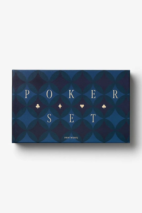 Poker igra Printworks Art of Poker 22,5 x 36 cm mornarsko modra PW00765