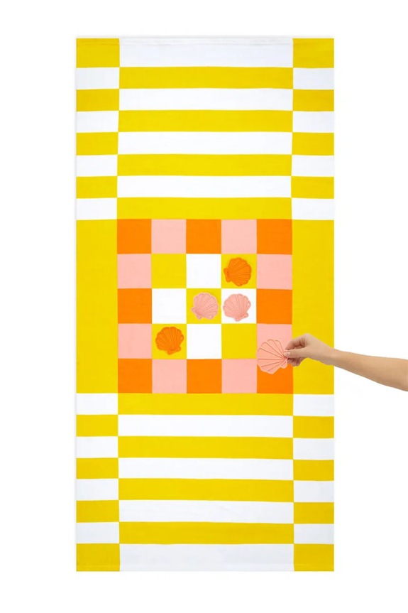 Balvi ręcznik plażowy z grą w kółko krzyżyk 90 x 180 x 0,2 cm 28273. multicolor