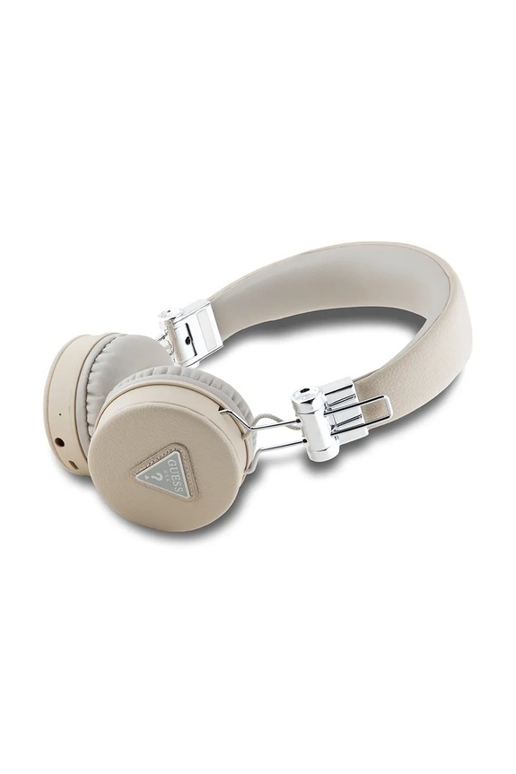 Guess słuchawki nauszne bezprzewodowe Grained Classic Round Shape GUBH70PGTSPSE beżowy AA00