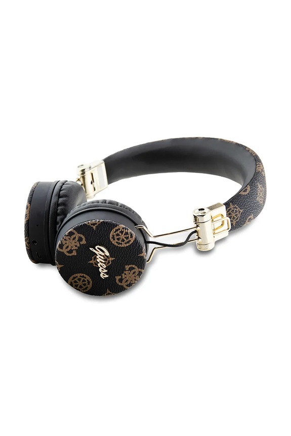 Guess słuchawki nauszne bezprzewodowe Peony Script Round Shape GUBH70EPOSMK czarny AA00