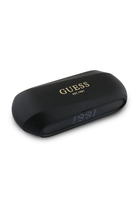 Bezdrôtové slúchadlá Guess Elongated Metalic Printed Logo GUTWSC2MCDSK čierna AA00