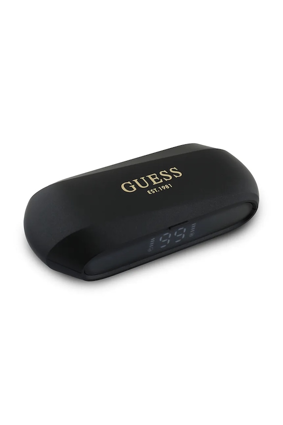 Bezdrôtové slúchadlá Guess Elongated Metalic Printed Logo GUTWSC2MCDSK čierna AA00